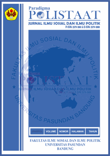 					View Vol. 7 No. 2 (2024): Paradigma POLISTAAT: Jurnal Ilmu Sosial dan Politik
				