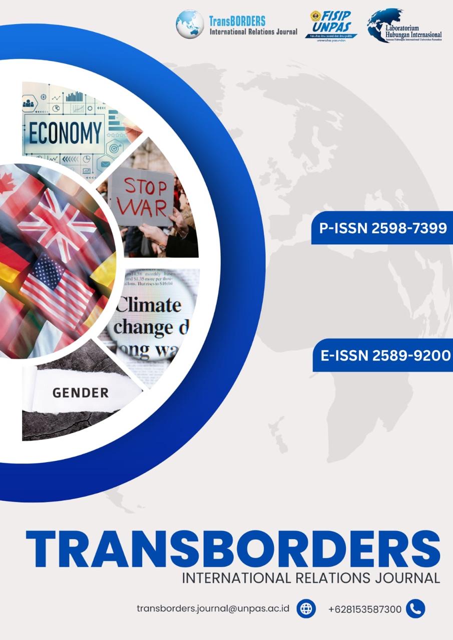 					View Vol. 6 No. 2 (2023): TransBorders: International Relations Journal
				