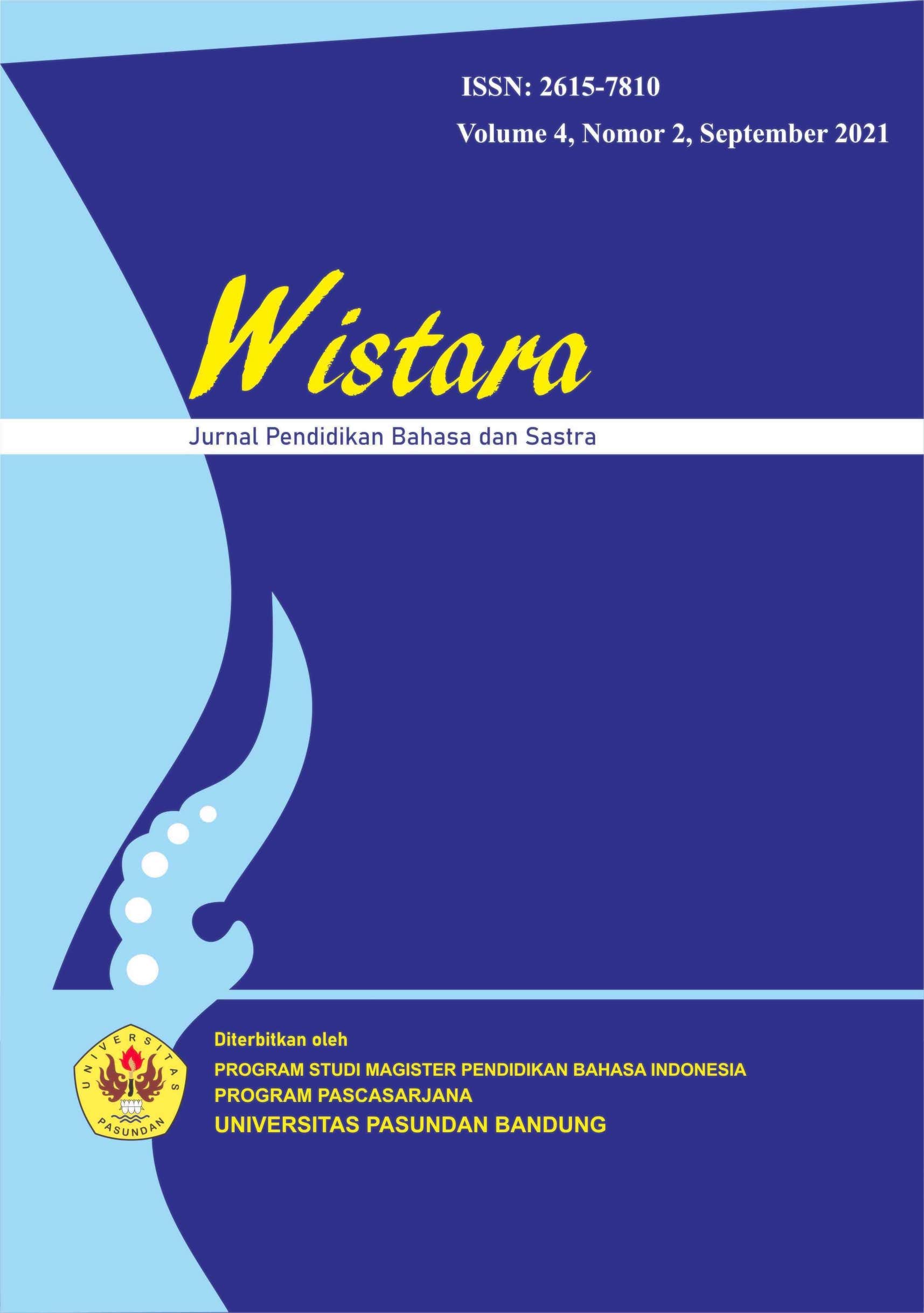 					View Vol. 4 No. 2 (2023): Wistara: Jurnal Pendidikan Bahasa dan Sastra
				