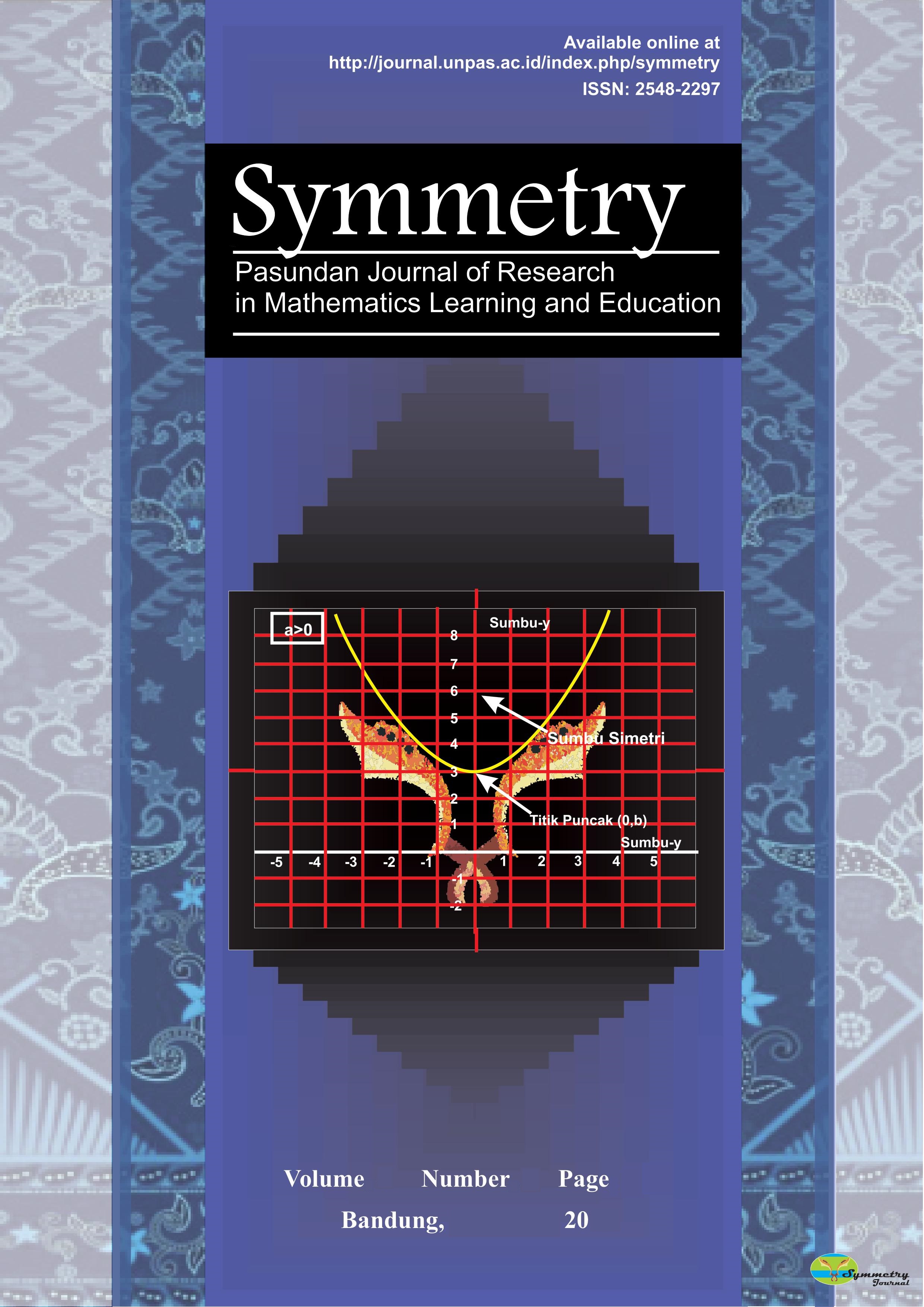 					View Vol. 7 No. 2 (2022): Symmetry: Pasundan Journal of Research in Mathematics Learning and Education
				